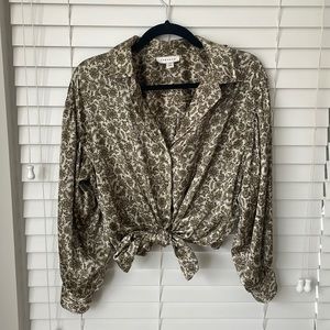Topshop Silk Floral Blouse